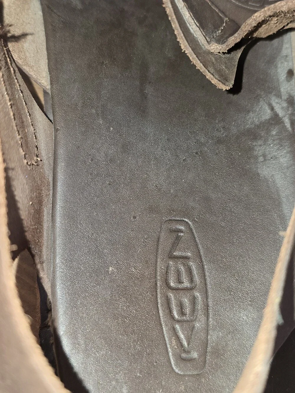 Keen Alman Men's Dark Brown Leather Open-Toe Buckle Sandals Size 12